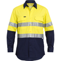 HI Vis Long Sleeve Drill Shirt Reflective with 3M reflective Tape